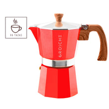 Cargar imagen en el visor de la galería, Cafetera Milano Roja para 6 tazas