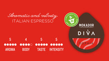 Cargar imagen en el visor de la galería, Cápsulas DIVA Sophia Compostable Mokador® - Aromatico